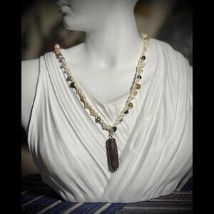 Handmade Bohemian Necklace with Unique Pendant